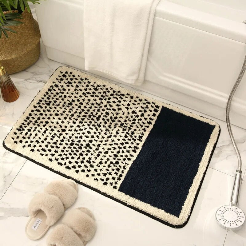 Alfombra de Baño Hecha a Mano – Diseño Abstracto para Baños Modernos-Bath Mats & Rugs-Hogar88-Hogar88