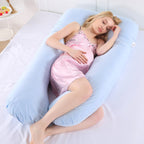Almohada de Embarazo y Lactancia en Forma de U – Confort Total para Dormir-Pillows-Hogar88-Azul claro-Hogar88