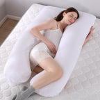Almohada de Embarazo y Lactancia en Forma de U – Confort Total para Dormir-Pillows-Hogar88-Blanco-Hogar88