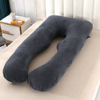 Almohada de Embarazo y Lactancia en Forma de U – Confort Total para Dormir-Pillows-Hogar88-Negro-Hogar88
