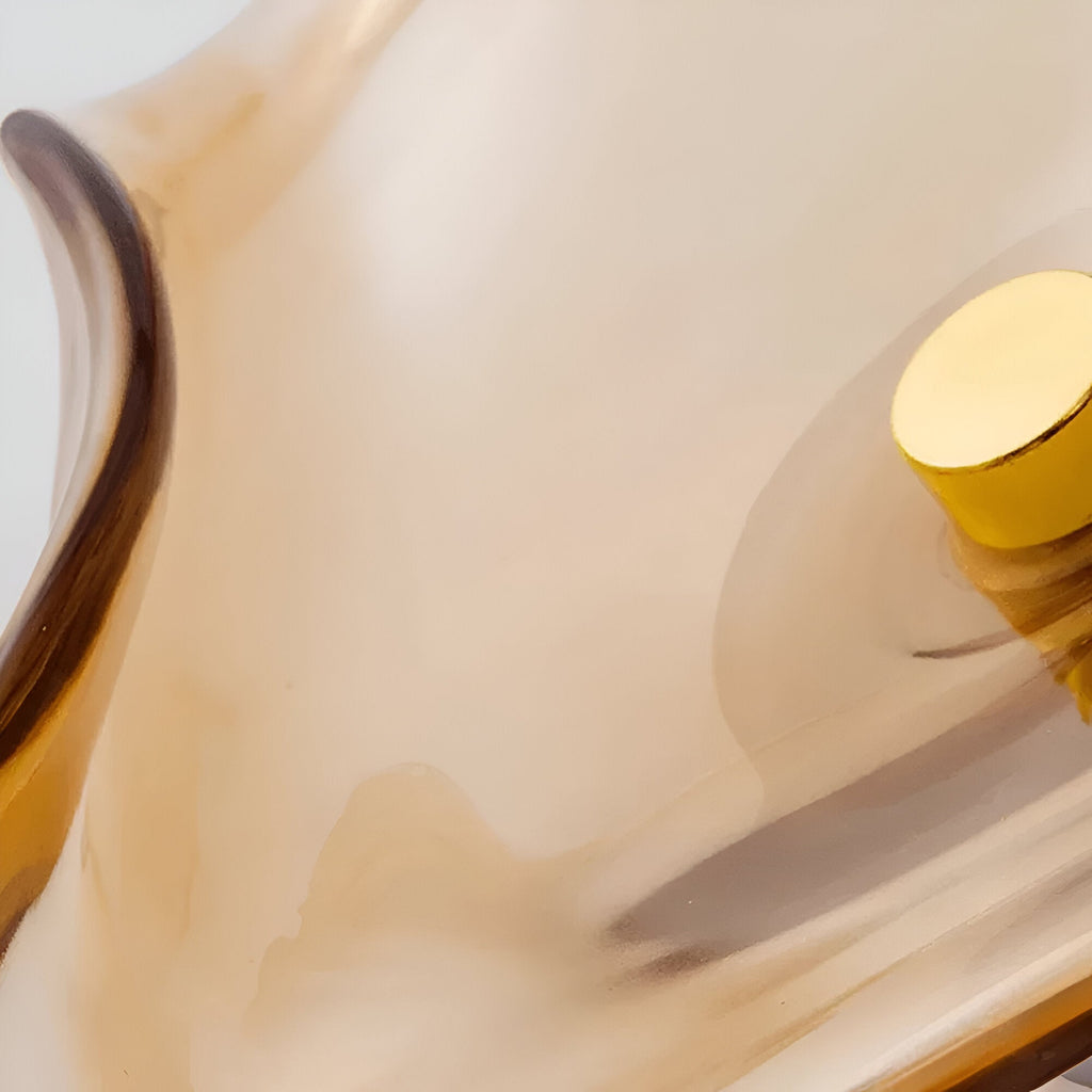 Aplique Curvo de Cristal Nórdico – Luz LED Minimalista Japandi-Wall light-Hogar88-Hogar88