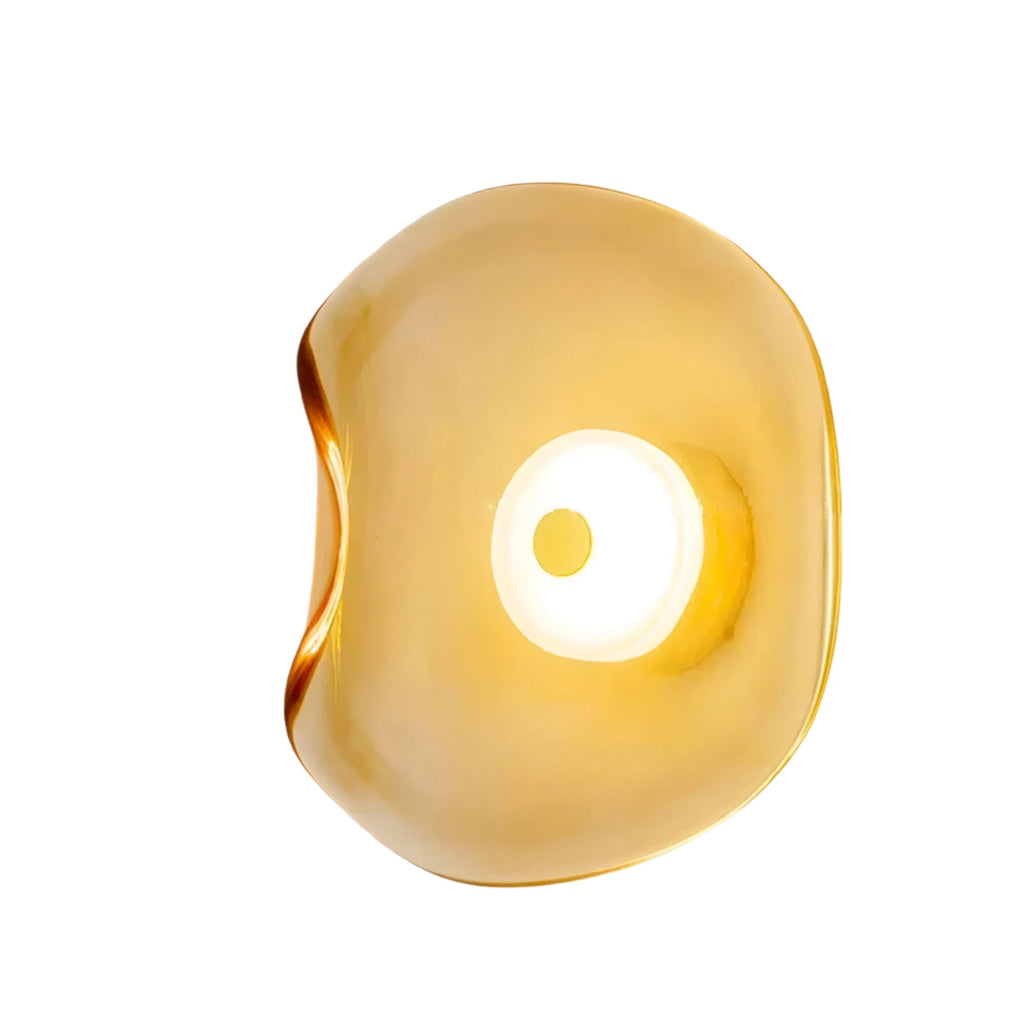 Aplique Curvo de Cristal Nórdico – Luz LED Minimalista Japandi-Wall light-Hogar88-Hogar88