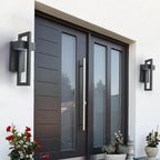 Aplique Exterior Negro de Acero – Iluminación Moderna IP65-Wall Light Fixtures-Hogar88-Hogar88