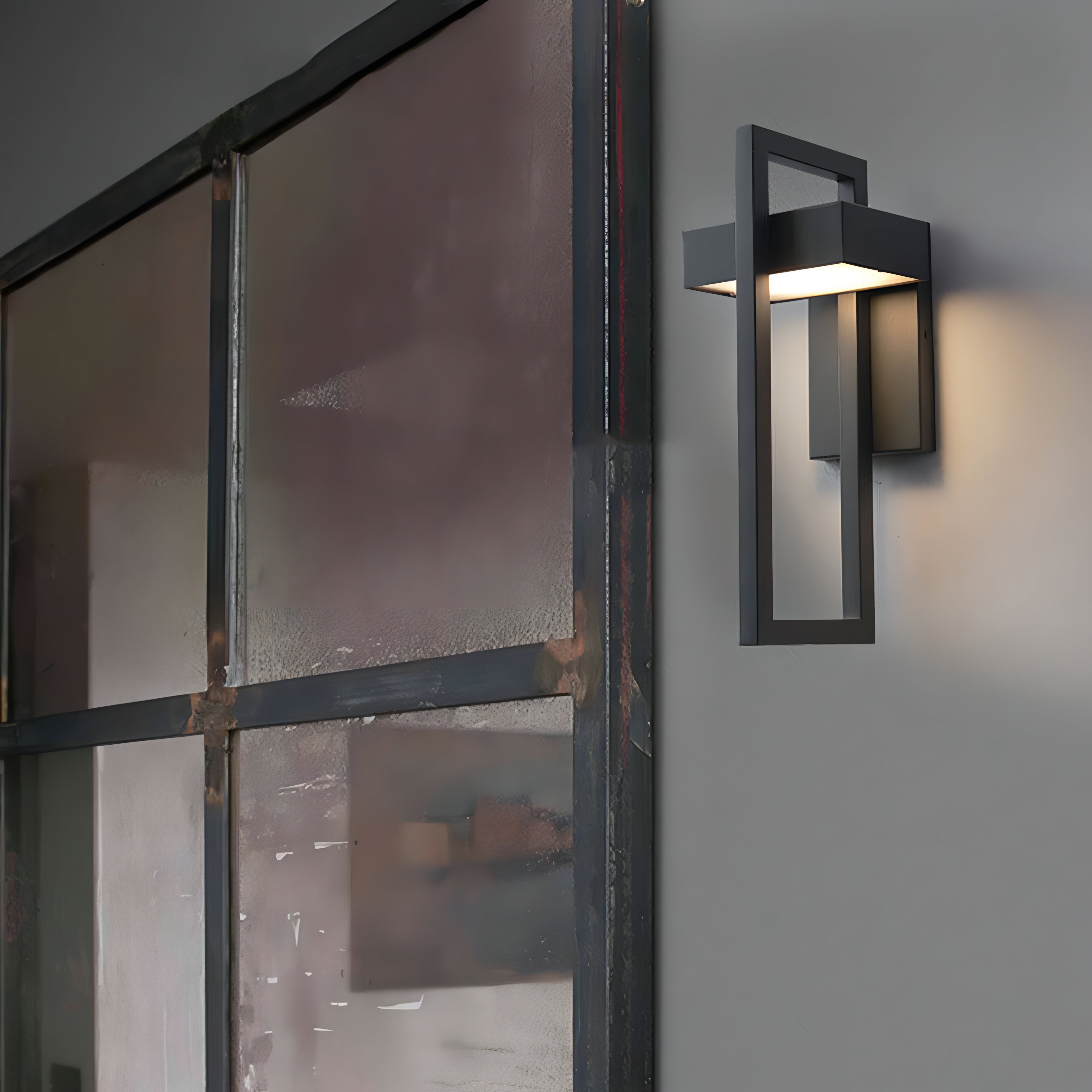 Aplique Exterior Negro de Acero – Iluminación Moderna IP65-Wall Light Fixtures-Hogar88-Hogar88