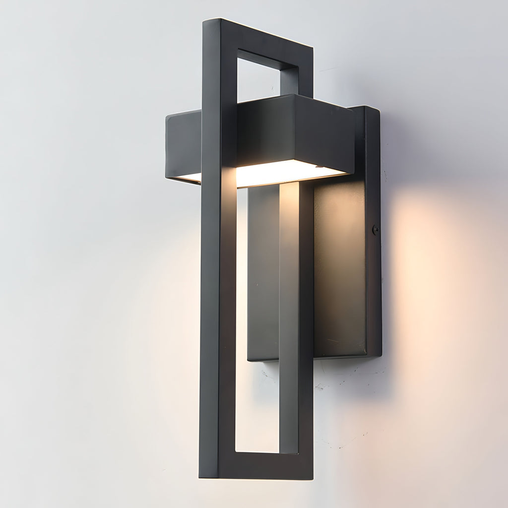 Aplique Exterior Negro de Acero – Iluminación Moderna IP65-Wall Light Fixtures-Hogar88-Hogar88