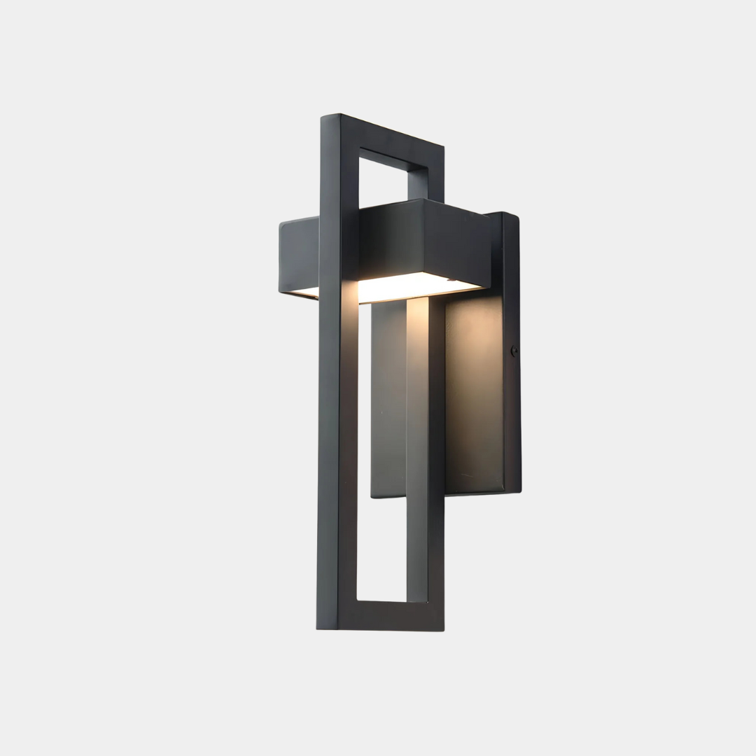 Aplique Exterior Negro de Acero – Iluminación Moderna IP65-Wall Light Fixtures-Hogar88-Hogar88