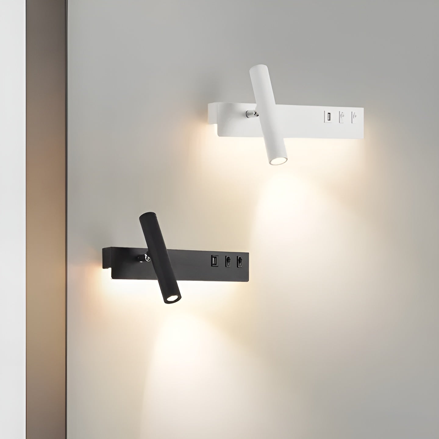 Aplique LED Nórdico de Pared – Luz Minimalista con Interruptor-Wall Light Fixtures-Hogar88-Hogar88