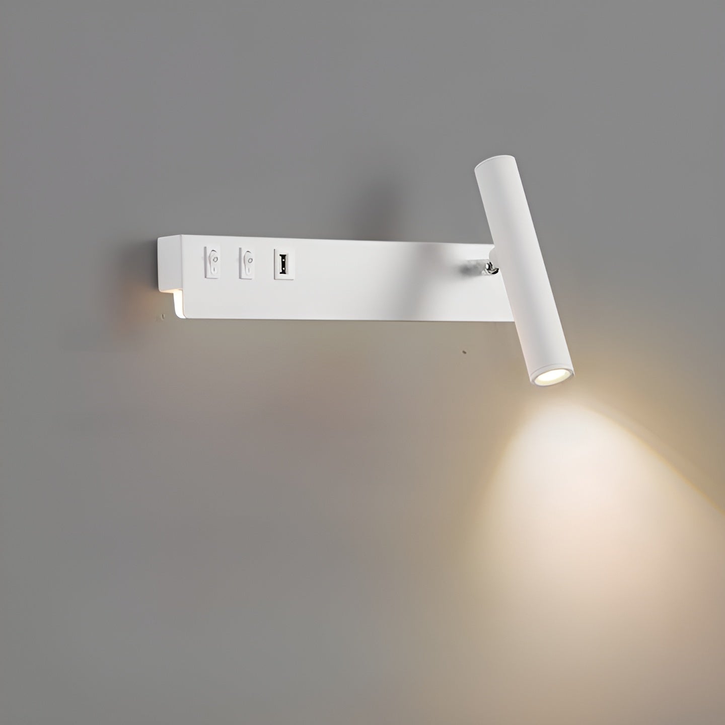 Aplique LED Nórdico de Pared – Luz Minimalista con Interruptor-Wall Light Fixtures-Hogar88-Blanco/Izquierda-Hogar88