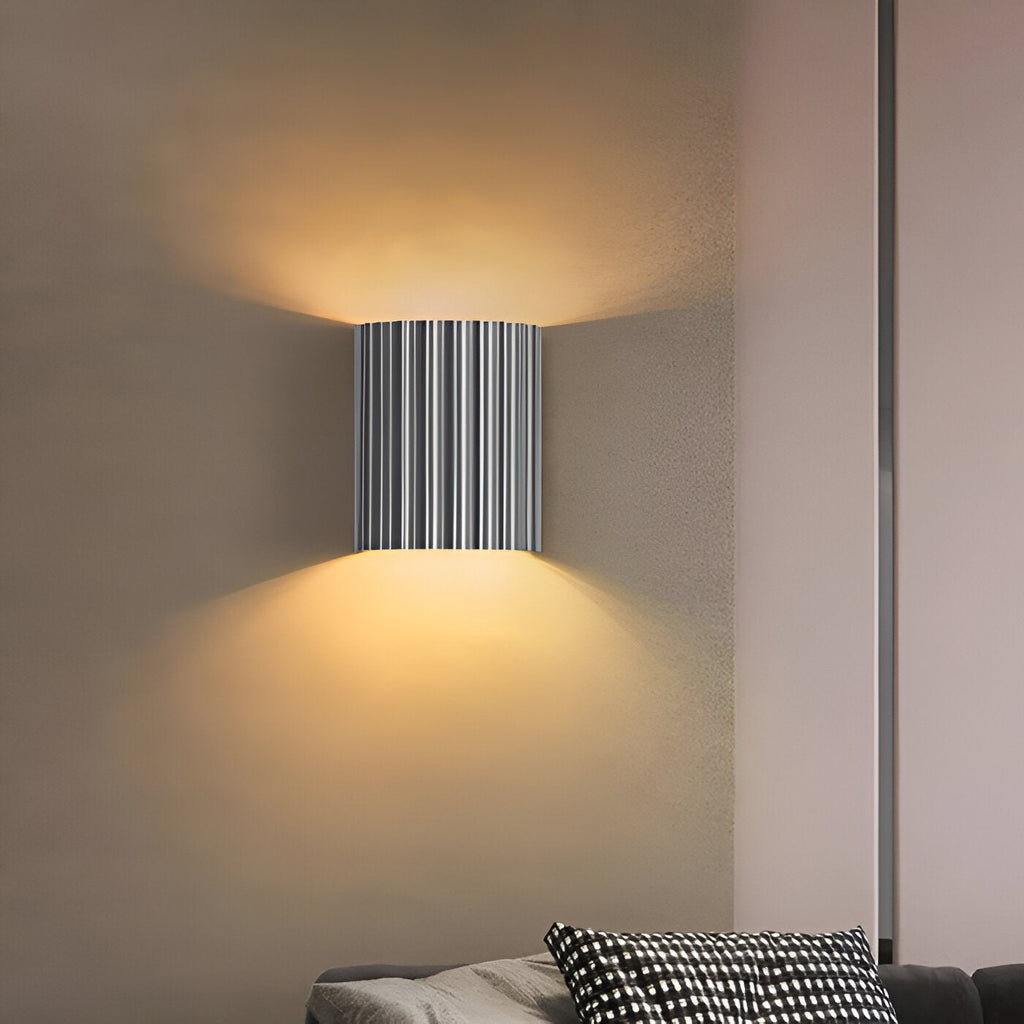 Aplique Minimalista de Resina – Luz de Pared con Textura Ondulada-Wall light-Hogar88-Hogar88