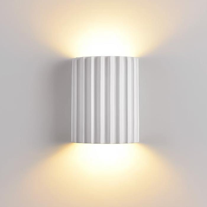 Aplique Minimalista de Resina – Luz de Pared con Textura Ondulada-Wall light-Hogar88-Hogar88