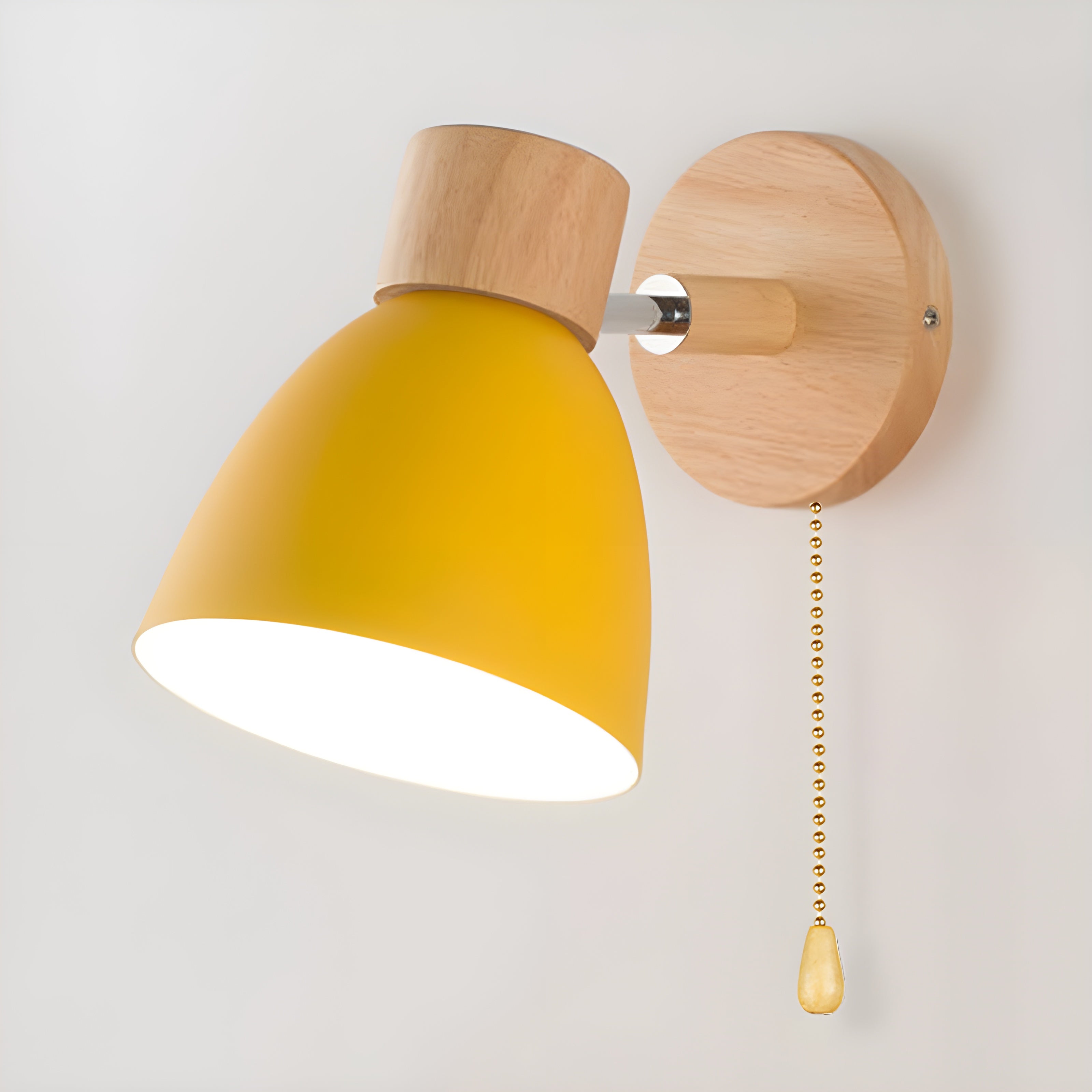 Aplique Nórdico de Madera con Interruptor – Luz Acogedora-Wall Light Fixtures-Hogar88-Hogar88