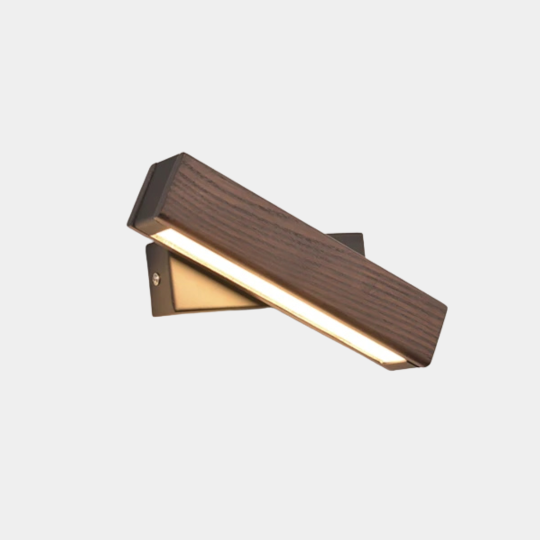 Aplique de Madera LED – Luz Giratoria con Diseño Elegante-Wall Light Fixtures-Hogar88-Hogar88