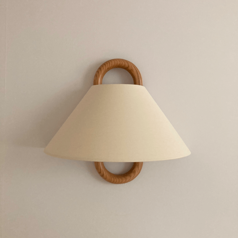 Aplique de Madera Semicírculo – Diseño Plegado para Ambientes Acogedores-Wall Light Fixtures-Hogar88-Hogar88
