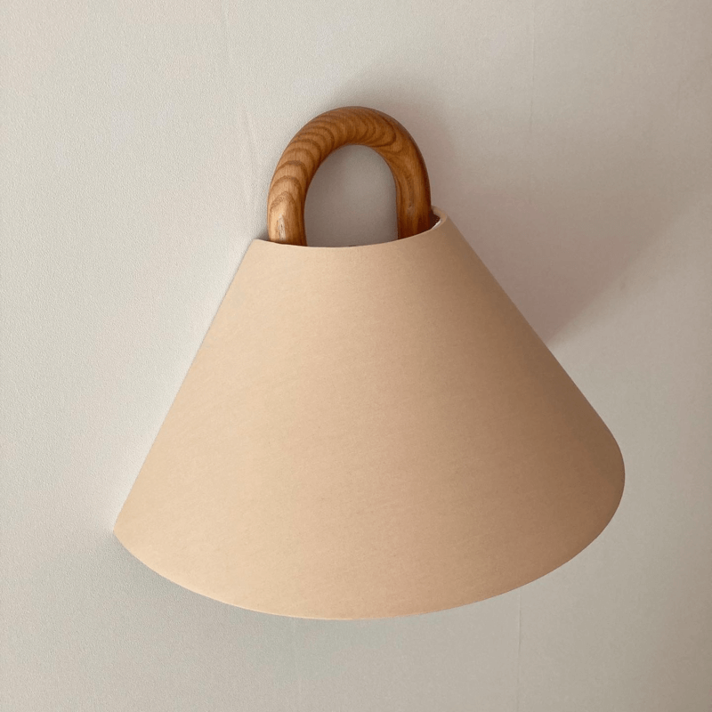 Aplique de Madera Semicírculo – Diseño Plegado para Ambientes Acogedores-Wall Light Fixtures-Hogar88-Hogar88