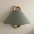 Aplique de Madera Semicírculo – Diseño Plegado para Ambientes Acogedores-Wall Light Fixtures-Hogar88-Hogar88