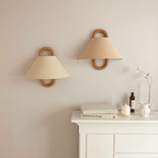 Aplique de Madera Semicírculo – Diseño Plegado para Ambientes Acogedores-Wall Light Fixtures-Hogar88-Hogar88