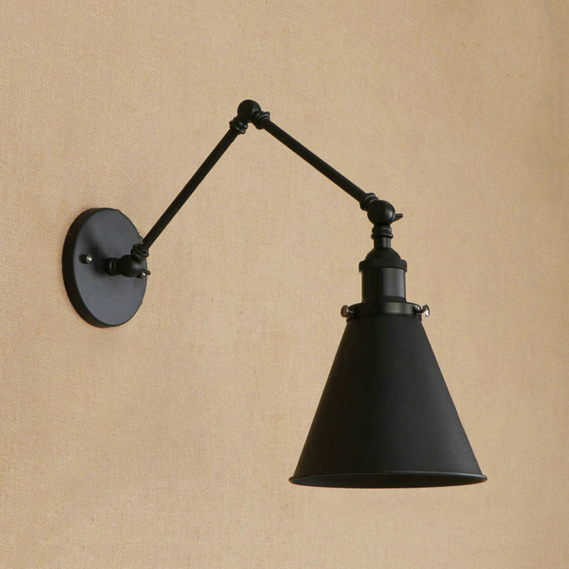 Aplique de Pared Industrial Cónico – Estilo Rústico para Dormitorio-Wall Light Fixtures-Hogar88-Hogar88