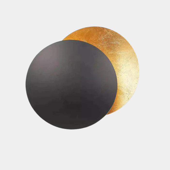 Aplique de Pared LED Inspirado en Eclipse Solar Decorativo – Moderno, Artístico y Sofisticado-Lamp-Hogar88-Dorado/Negro-20cm-Hogar88