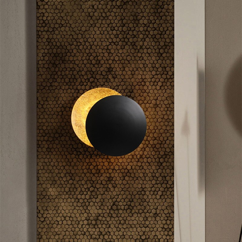 Aplique de Pared LED Inspirado en Eclipse Solar Decorativo – Moderno, Artístico y Sofisticado-Lamp-Hogar88-Hogar88