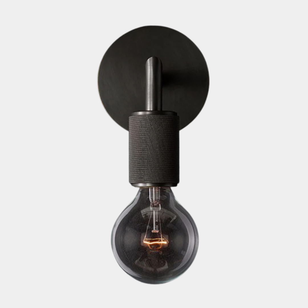 Aplique de Pared Minimalista de Metal – Iluminación Moderna Interior-Wall Light Fixtures-Hogar88-Negro-1-Hogar88