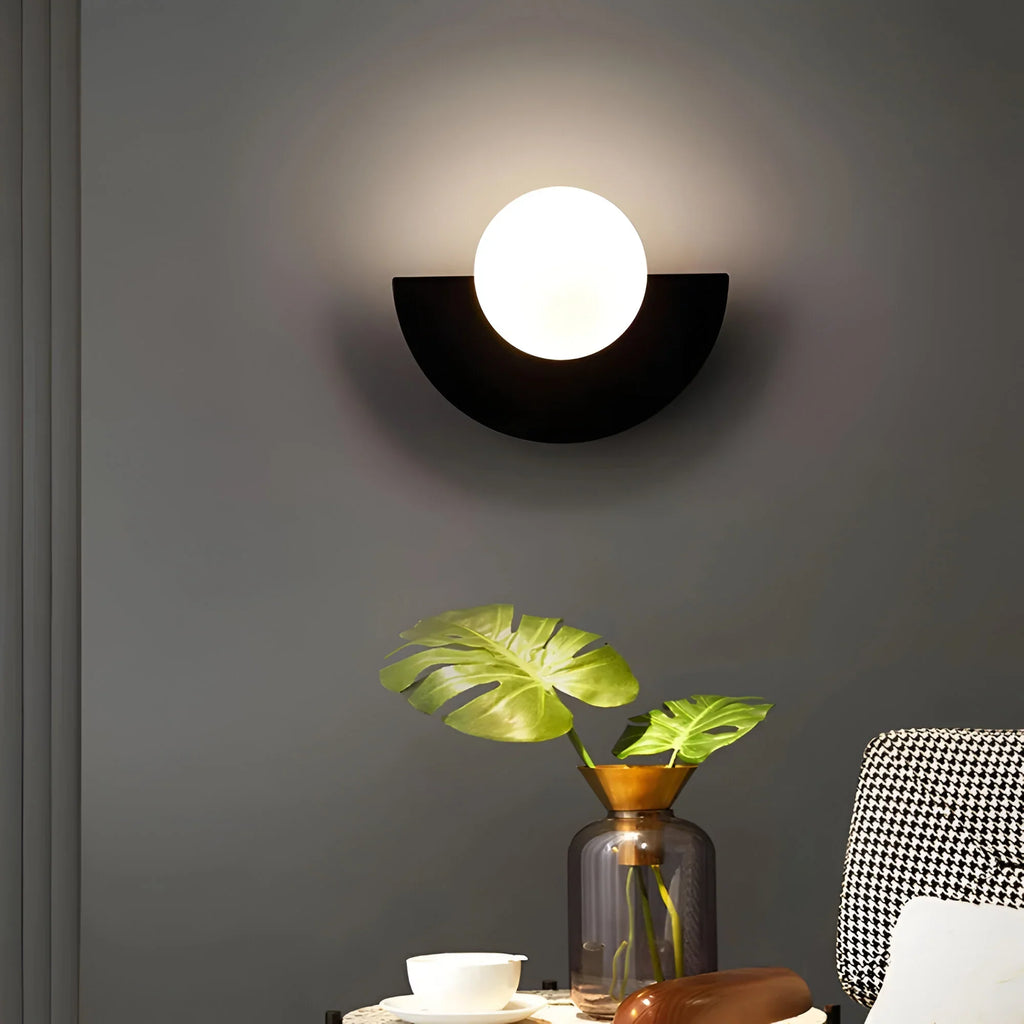 Aplique de Pared Semicircular Moderno – Luz Decorativa LED-Wall Light Fixtures-Hogar88-Hogar88