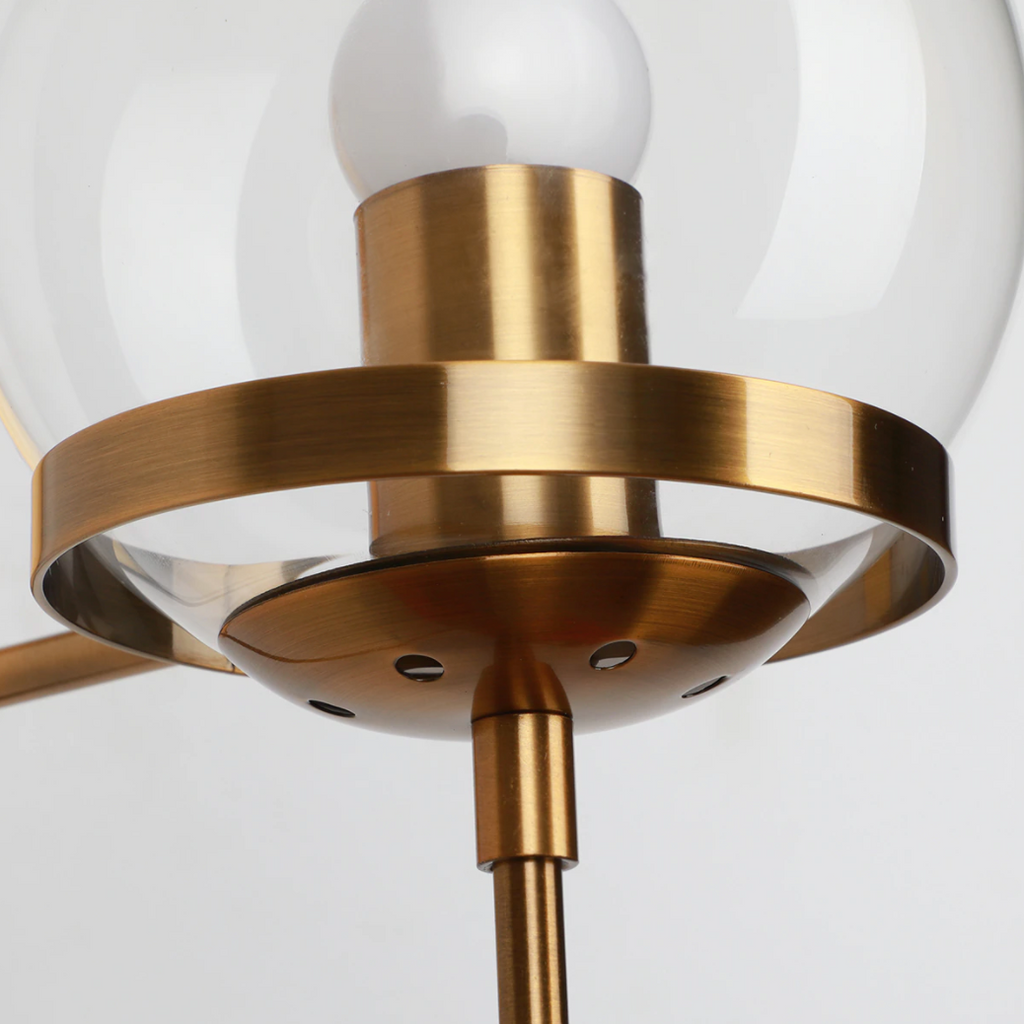 Aplique de Pared con Globo de Cristal – Estilo Elegante para Interiores-Wall Light Fixtures-Hogar88-Hogar88