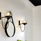 Aplique de Pared con Globo de Cristal – Estilo Elegante para Interiores-Wall Light Fixtures-Hogar88-Hogar88