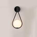 Aplique de Pared con Globo y Bucle – Diseño Moderno Elegante-Wall Light Fixtures-Hogar88-Hogar88