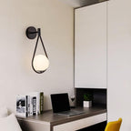 Aplique de Pared con Globo y Bucle – Diseño Moderno Elegante-Wall Light Fixtures-Hogar88-Hogar88