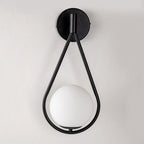 Aplique de Pared con Globo y Bucle – Diseño Moderno Elegante-Wall Light Fixtures-Hogar88-Hogar88