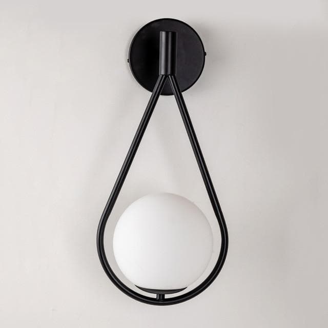 Aplique de Pared con Globo y Bucle – Diseño Moderno Elegante-Wall Light Fixtures-Hogar88-Hogar88