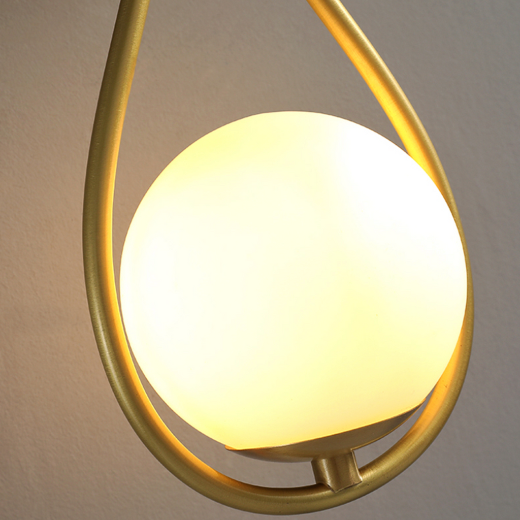 Aplique de Pared con Globo y Bucle – Diseño Moderno Elegante-Wall Light Fixtures-Hogar88-Hogar88
