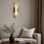 Aplique de Pared de Mármol Moderno – Luz Elegante de Noche-Wall Light Fixtures-Hogar88-Hogar88
