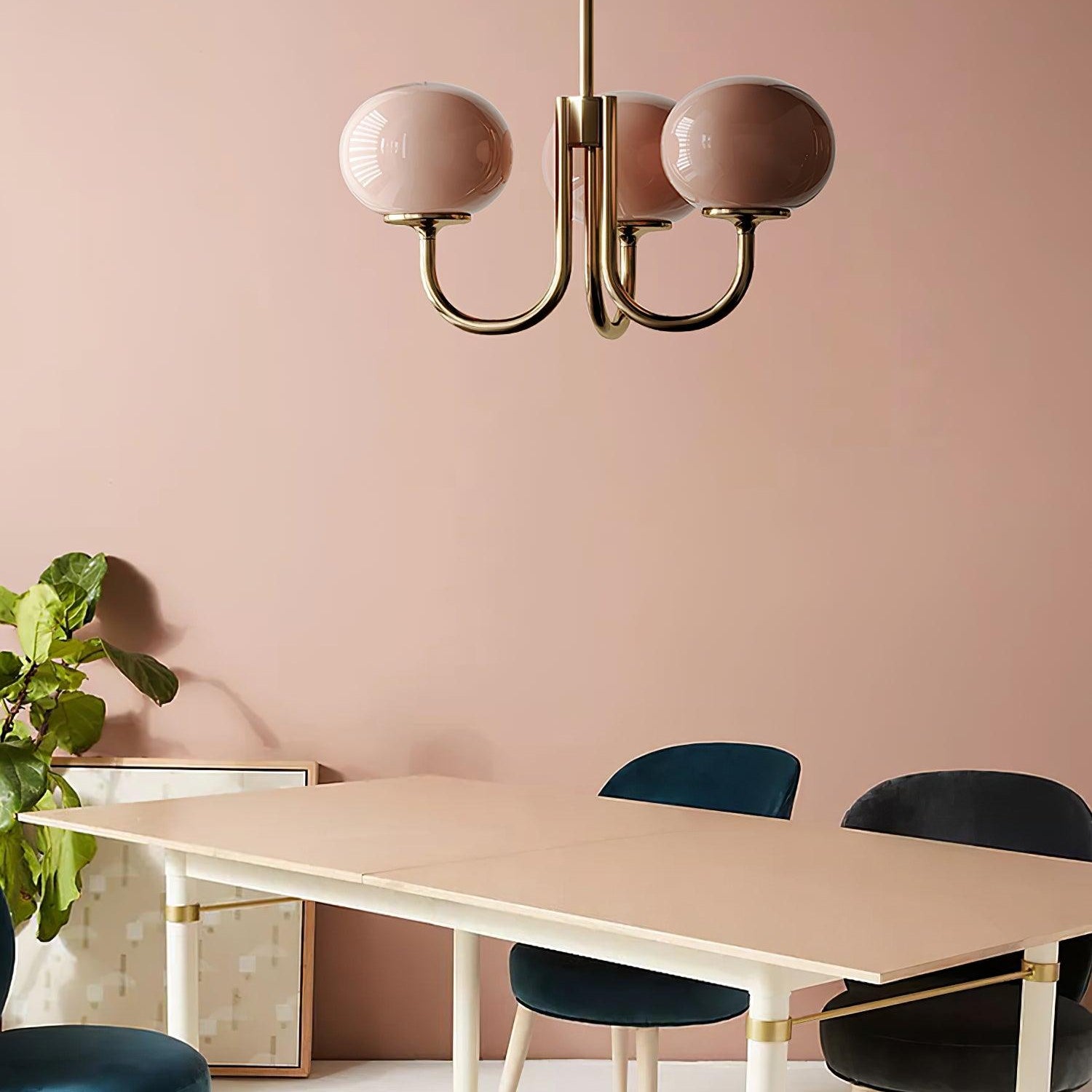 Araña de Techo Moderna de Vidrio con Acabado Dorado Decorativo – Elegante, Sofisticada y Versátil-Lamp-Hogar88-Hogar88