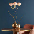 Araña de Techo Moderna de Vidrio con Acabado Dorado Decorativo – Elegante, Sofisticada y Versátil-Lamp-Hogar88-Hogar88