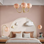 Araña de Techo Moderna de Vidrio con Acabado Dorado Decorativo – Elegante, Sofisticada y Versátil-Lamp-Hogar88-Hogar88