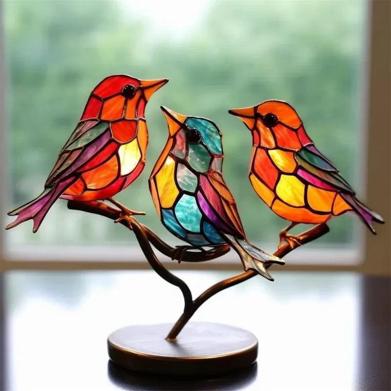 Aves Decorativas de Metal – Esculturas Coloridas para Hogar y Oficina-Sculptures & Statues-Hogar88-Hogar88