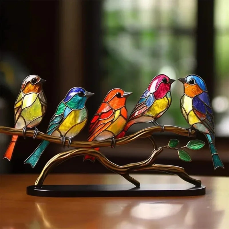 Aves Decorativas de Metal – Esculturas Coloridas para Hogar y Oficina-Sculptures & Statues-Hogar88-Hogar88