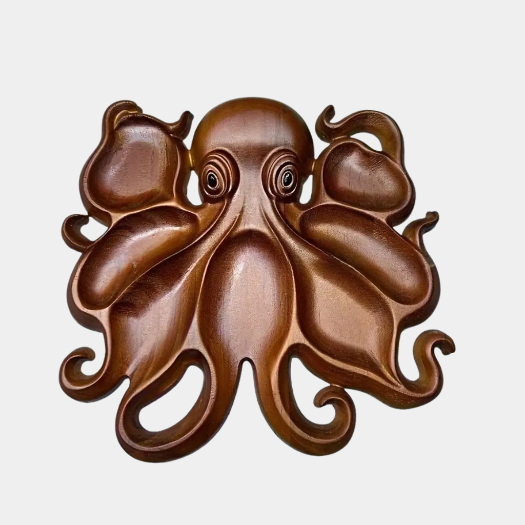 Bandeja Pulpo Rústica – Platter Artesanal con Diseño Octópodo-Cutting Boards-Hogar88-Hogar88