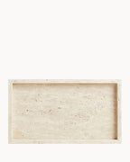 Bandeja de Baño de Mármol – Travertino Beige – Cosméticos y Jabón-Decorative Trays-Hogar88