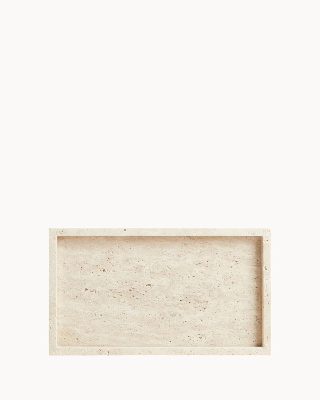 Bandeja de Baño de Mármol – Travertino Beige – Cosméticos y Jabón-Decorative Trays-Hogar88