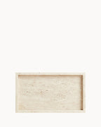 Bandeja de Baño de Mármol – Travertino Beige – Cosméticos y Jabón-Decorative Trays-Hogar88