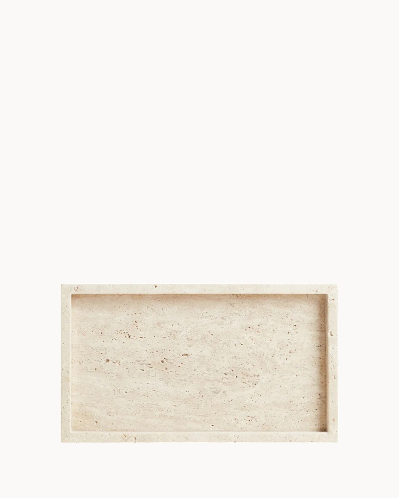 Bandeja de Baño de Mármol – Travertino Beige – Cosméticos y Jabón-Decorative Trays-Hogar88