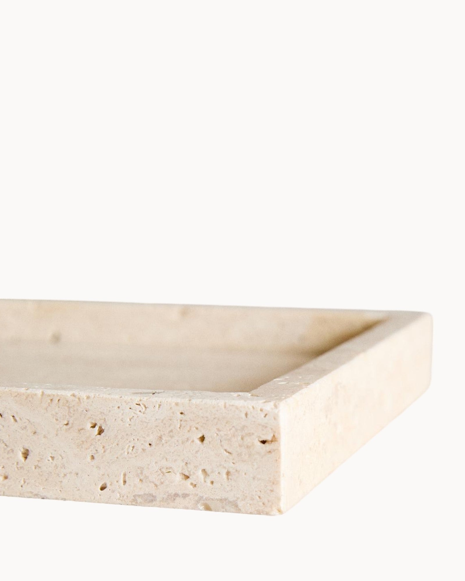 Bandeja de Baño de Mármol – Travertino Beige – Cosméticos y Jabón-Decorative Trays-Hogar88
