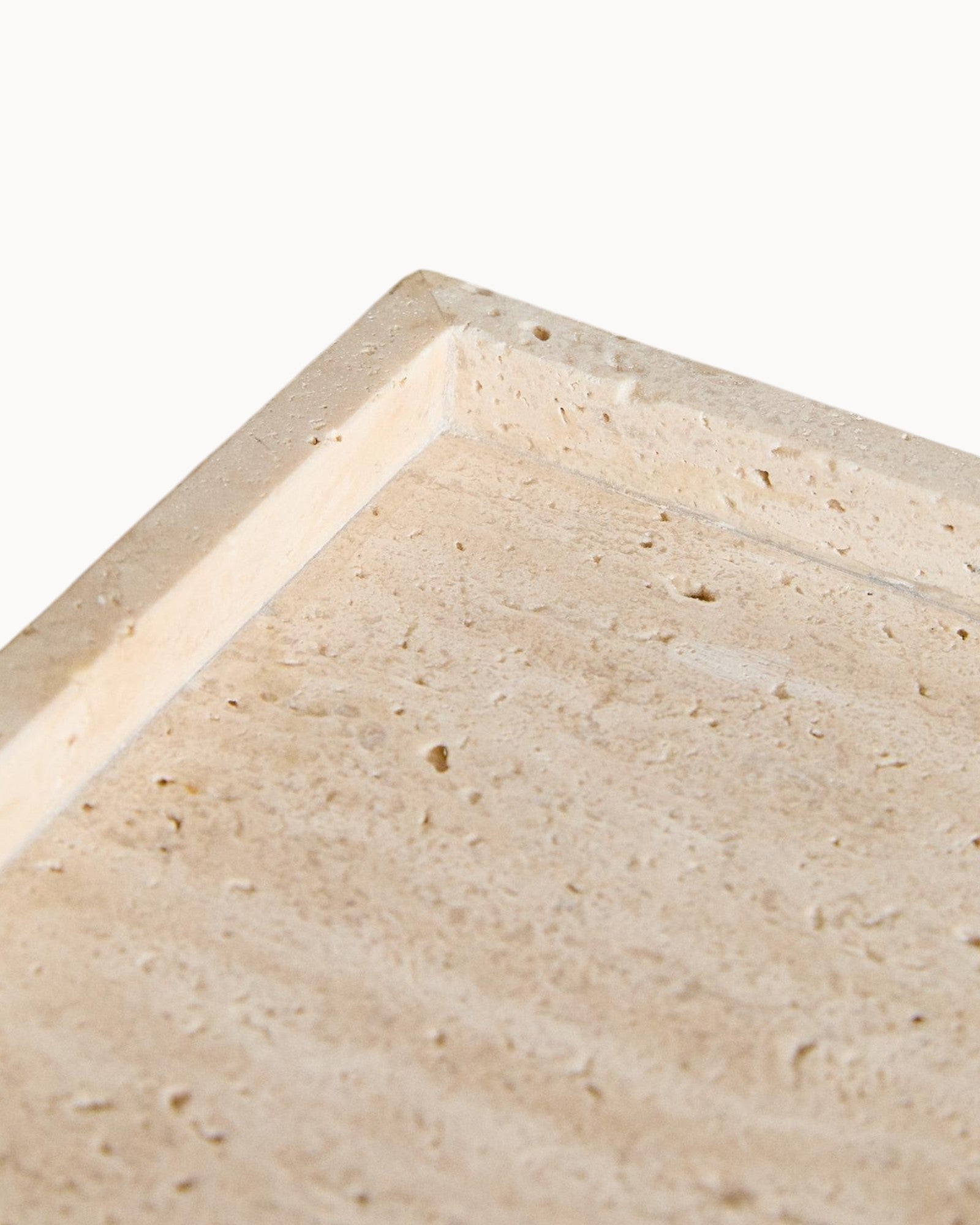 Bandeja de Baño de Mármol – Travertino Beige – Cosméticos y Jabón-Decorative Trays-Hogar88
