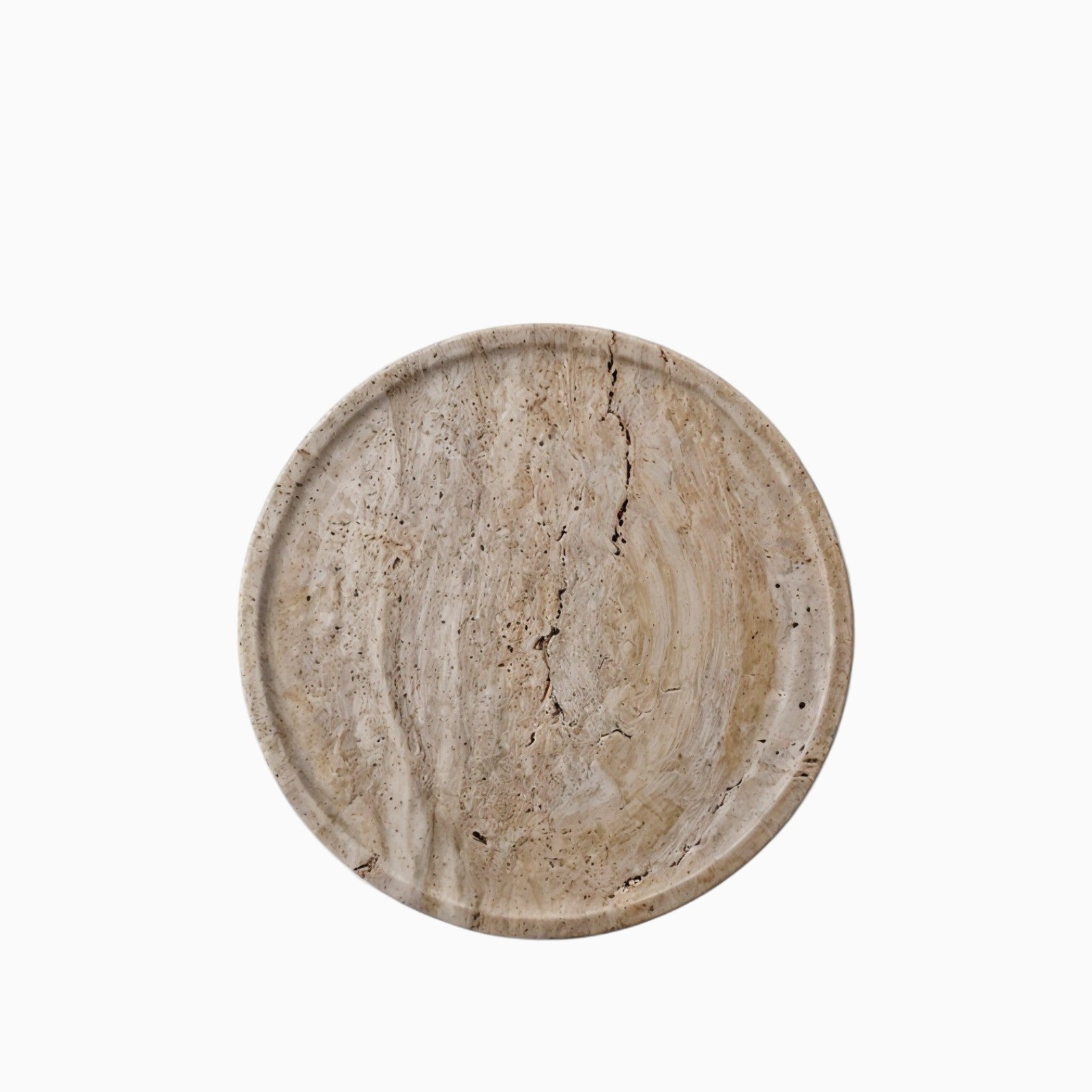 Bandeja de Cerámica – Travertino Beige – Para Perfume, Velas y Joyería-Decorative Trays-Hogar88