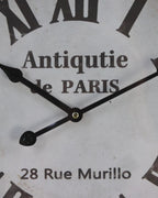 Reloj de Pared con Cuerda – Metal Negro y Tono Natural – Estilo Industrial-Wall Clocks-Hogar88