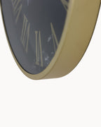 Reloj de Pared Marseille – Negro y Dorado – Metal y Efecto Mármol-Wall Clocks-Hogar88