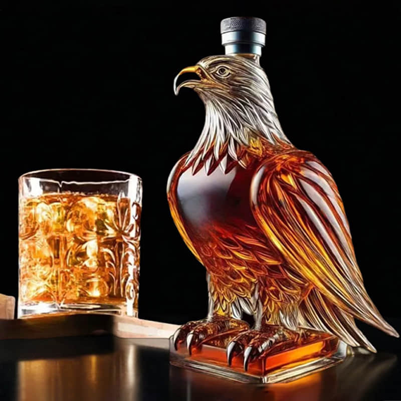 Botella de Whisky Águila de Cristal – Regalo para Coleccionistas-Decanters-Hogar88-Hogar88
