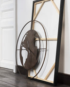 Reloj de Pared con Mapa del Mundo – Metal Marrón – Diseño Industrial-Hogar88